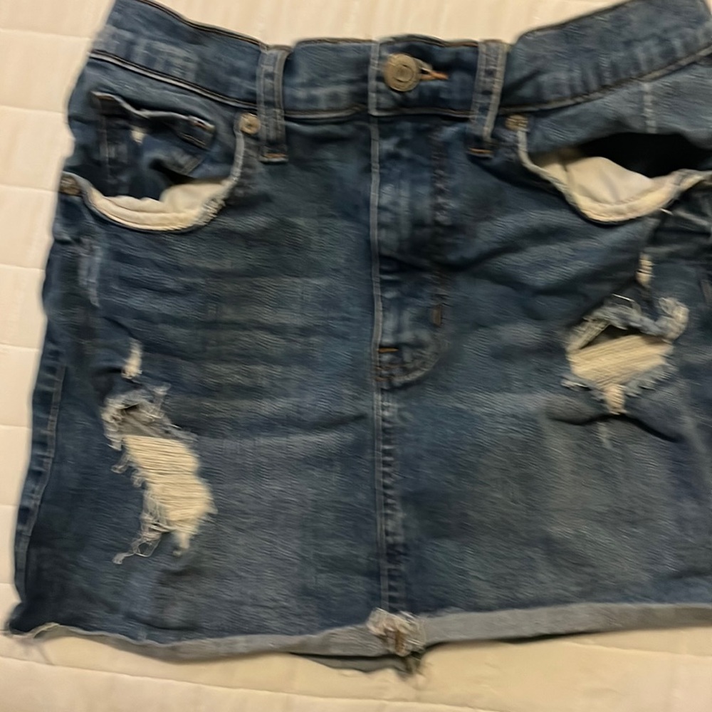 Jean mini skirt